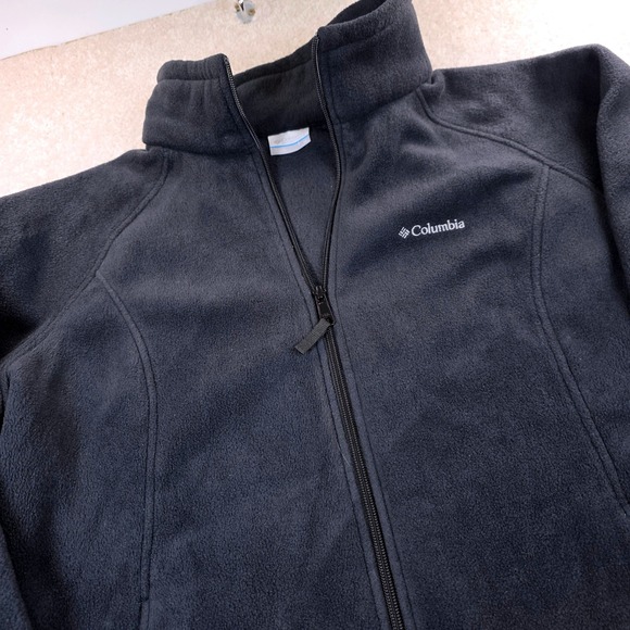 Columbia Jackets & Blazers - Columbia Benton Springs Fleece Jacket Womens 1X Black Full Zip Mock Neck Outdoor